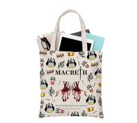 PLITI Lady Macbeth Tote Bag - Shakespeare Fan Gift with Macbeth Quotes