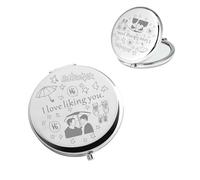 PLITI LGBTQ Gift Heart Stopper Themed Gift Nick And Charlie Couple Gift I Love Liking You LGBT Pride Gift Pocket Mirror (Liking you CMU)