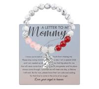 PLITI Miscarriage Gift Pregnancy Loss Gift Baby Memorial Keepsake A Letter To My Mommy Angel Bracelet For Mother, M, Stainless Steel, no gemstone