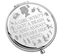 PLITI Mulan Movie Inspired Gift A Gi-rl Who’s Got A Brain And Always Speaks Her Mind Mulan Princess Compact Mirror For Fans (Speaks Her Mind CMU)