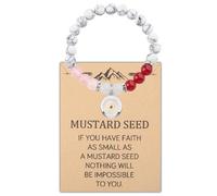 PLITI Mustard Seed Bracelet Faith Gift If You Have Faith As Small As A Mustard Seed Nothing Will Be Impossible To You Gift, M, Stainless Steel, no gemstone