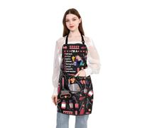 PLITI Nail Tech Apron With Pockets I'm a Nail Tech Artist Inspirer Listener Therapist Earner Counselor Hard-Worker Gift (Nail tech Therapist AP2U)