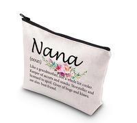 PLITI Nana Gift Nana Definition Makeup Bag Nana Birthday Mothers Day Gift New Grandma Gift Best Nana Ever Nana to Be Gift (Nana Noun U)