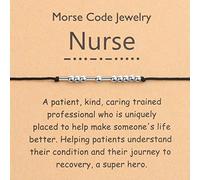 PLITI Nurse Bracelet Nursing School Graduation Gift Nurse Appreciation Jewelry Nurse Inspirational Morse Code Bangle For Family Friend (nurse morse bgU)