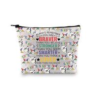 PLITI Order of The Eastern Star Gifts OES Sorority Gift Always Remember You are Braver Than You Think OES Symbol Makeup Bag (Remember ES bagU)
