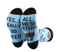 PLITI Otter Socks Otter Lover Gift Yes I Really Do Need All These Otters Gift Crazy Otter Lady Gift Otter Mom Otter Fan Gift (Cotton, All These Otters SocksU)