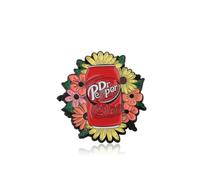 PLITI Pepper Themed Gift Dr P Buttons Pins Vodka Drinker Alcohol Lover Gift Soda Addict Gifts Soda Drinking Lover Gifts, M, Stainless Steel, no gemstone