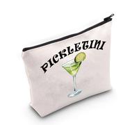 PLITI Pickle Martini Gift Pickle Lover Gift Green Martini Gifts Bartender Gifts Pickletini Cocktail Makeup Bag for Drinker (Pickletini bagU)
