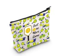 PLITI Pickleball Pickleball Lover Gift for Mom Pickleball Gift Team Gift Just One More Game Pickleball Makeup Bag, More Pickleball Game Bag, Fashion
