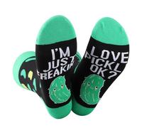 PLITI Pickled Cucumbers Socks I'm Just Freaking Love Pickle Ok Pickle Lovers Gifts For Pickled Vegetables Lover (love pickle socksU)