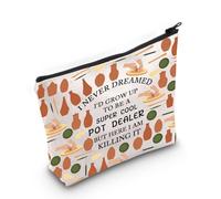 PLITI Pottery Gift Pottery Artist Gift I Never Dreamed I'd Grow Up To Be a Pot Dealer Makeup Bag For Pottery Lover, pot dealer killing bag, Fashion