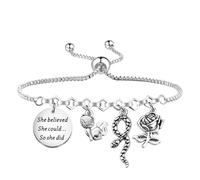 PLITI Prince And Fox Gift Prince Rose Gift She Believed She Could So She Did Prince Book Inspired Bracelet For Fans, M, Stainless Steel, no gemstone