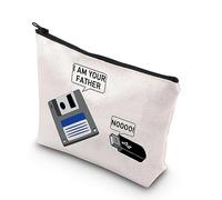 PLITI Programmer Gifts Funny Computer Tech Science Engineering Makeup Bag i Am Your Father Noooo Floppy Disk and USB Gift (Father NooooU)