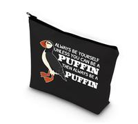 PLITI Puffins Gifts Puffin Bird Lover Gift Always Be Yourself Unless You Can Be A Puffin Then Always Be A Puffin Makeup Bag (Can be Puffin blU)