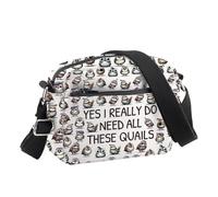 PLITI Quails Bird Gift Bird Lover Gift Yes I Really Do Need All These Quails Crossbody Bag Quail Breeder Birdwatcher Gifts (These Quails CBU)