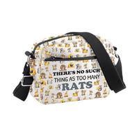 PLITI Rat Crossbody Bag Rats Lover Gifts Rat Owner Gift There Is No Such Thing As Too Many Rats Travel Pouch Vet Tech Gift (Many Rats CBU)