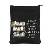 PLITI Reading Lover Gift I Read So I Don't Choke People Save A Life Send Books Inspirational Book Protector for Reader (Life Send Books BSblU)