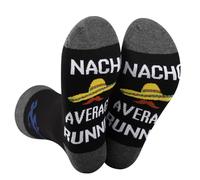 PLITI Running Gift Running Lover Gift Nacho Average Runner Socks Marathon Runners Gift Cross Country Running Gift (UK, Alpha, One Size, 13, Regular, Regular, Runner SocksU)