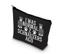 PLITI Schnauzer Makeup Bag Schnauzer Lover Gift I was Normal 2 Schnauzers Ago Schnauzer Mom Gift Schnauzer Dog Owner Gift (Normal 2 Schnauzers blU)