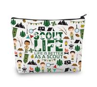 PLITI Scout Gift Scout Leader Gift Scout Life Makeup Bag Girl Power Gift Troop Leader Zipper Pouch Scout Innovator Gift (Scout LifeU)