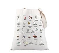 PLITI Sea Creatures Gift Beach Lover Gifts Sea Animals Gifts Ocean Life Gift Ocean Alphabet Tote Bag For Women (alphabet ocean TG)