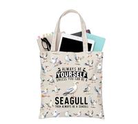 PLITI Seagull Gift for Women Seagull Lover Gift Always Be Yourself Unless You Can Be A Seagull Tote Bag Nemo Seagull Gift (Can Be Seagull TGU)