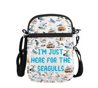 PLITI Seagull Lover Gift Sea Bird Gift Bird Watching Gift I'm Just Here For The Seagulls Crossbody Bag For Women (Just Seagulls ZCbagU)