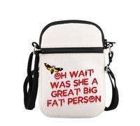 PLITI Silence Lambs Movie Inspired Gift Hannibal Lecter Fan Gift Oh Wait Was She A Great Big Fat Person Moth Crossbody Bag (Big Fat ZCbagU)