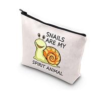 PLITI Snails Lover Gifts Snails Makeup Bag Funny Snail Gifts Snails are My Spirit Animal Travel Pouch(Snails Animal BU)