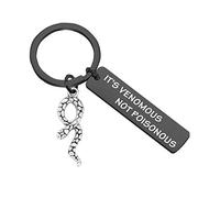 PLITI Snake Lover Gifts: Venomous Snake Key Rings, Snake Black Ky, Medium