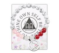 PLITI Sobriety Gift Addiction Recovery Gift Alcoholics Anonymous Gifts To Thine Own Self Be True AA Bracelet For Sober, M, Stainless Steel, no gemstone