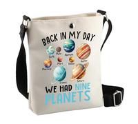 PLITI Solar System Crossbody Bag Science Teacher Gifts Back In My Day We Had Nine Planets Outer Space Lover Handbag (Had 9 planets CbagU)