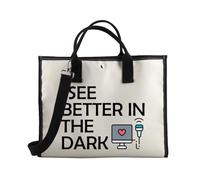 PLITI Sonographer Tote Bag Ultrasound Technician Gift Sonography Tech Gift Radiologist Gifts I See Better In The Dark Gifts (see dark TEU)