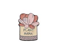 PLITI Succulent Plant Gift Succulent Lover Gift Gardening Gifts Green Plant Mama Succulent Brooch Pin For Gardener, M, Stainless Steel, no gemstone