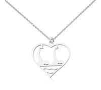 PLITI Swimming Lovers Gift Swimming Necklace Swim Team Necklace Swim Coach Appreciation Gift Swimmer Gifts Water Sport Lovers, M, Stainless Steel, stainless steel