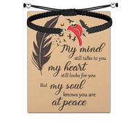 PLITI Sympathy Gift In Memory of Loved One Gift Cardinal Lover Gifts My Mind Still Talks To You Cardinal Bracelet For Family, M, Stainless Steel, no gemstone