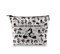 PLITI Tap Dancer Gift Tap Dancing Gift Tap Dance Lover Gift Dance Teacher Gifts Dance Recital Gift Dance Mom Makeup Bag (Scuff Floor bagU)