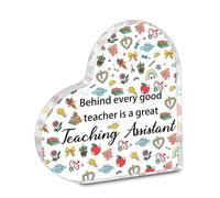 PLITI Teaching Assistant Gift From Teacher Teacher's Aide Gift Behind Every Good Teacher Is a Great Teaching Assistant Plaque (Teacher TA plaqueU)