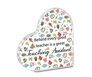 PLITI Teaching Assistant Gift From Teacher Teacher's Aide Gift Behind Every Good Teacher Is a Great Teaching Assistant Plaque (Teacher TA plaqueU)