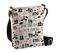 PLITI The Truth Is Out There True Crime Mystery Gift I Want To Believe Alien Sci-Fi Fans Gift Scully & Mulder Crossbody Bag (Truth out there CbagU)