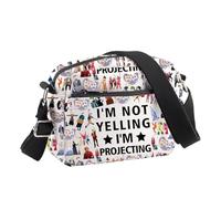 PLITI Theatre Crossbody Bag Drama Actor Actress Gift I'm Not Yelling I'm Projecting Musical Lover Gift Drama Theater Gifts (Yelling Projecting CBU)