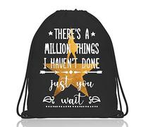 PLITI There's a Million Things I Haven't Done But Just You Wait Theater Drama Drawstring Backpack (Million things Sbp blU)