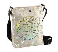 PLITI Tinkerbell Gift Tinker Bell Fans Gift All You Need Is Faith Trust And A Little Pixie Dust Cartoon Lover Crossbody Bag (Faith dust CbagU)
