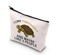 PLITI Tortoise Makeup Bag Tortoise Gifts for Tortoise Lovers Gift I Like Tortoises and Maybe Like 3 People Cute Turtle Gift (I Like TortoisesU)