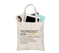 PLITI Trombone Player Gift Trombonist noun Tote Bag Trombone Musician Gift Music Instrument Gift Orchestra Music Lover Gift (Trombonist noun TGU)
