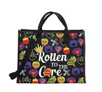 PLITI Villain Movie Inspired Tote Bag Rotten To The Core Travel Pouch Evil Queen Fans Gift Villain Club Gift (Rotten to Core TEblU)