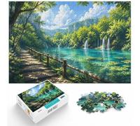 Plitvice Lakes Croatia Adult Jigsaw Puzzle 1000pcs (70x50cm) Gift | Jigsaw challenge for adults around the table for a satisfying challenge.