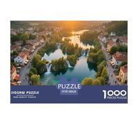 Plitvice Lakes National Park 1000 Pieces Premium Jigsaw Building Age 12+ Cool Collage Effect, Home Decoration, Educational, Challenging Puzzle Games 38x26cm/1000pcs