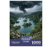 Plitvice Lakes National Park 1000 Pieces Premium Jigsaw Building for Adults Cool Collage Effect, Fun Details, Educational, Challenging 38x26cm/1000pcs