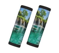 Plitvice Lakes National Park Print 2 Pack Neoprene Luggage Handle Wrap Suitcase Identifier Covers Travel Markers Accessories